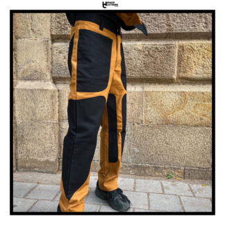 hhc colour block denim pants